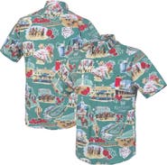 Reyn Spooner Men's Reyn Spooner Green Kentucky Derby Button-Up Shirt