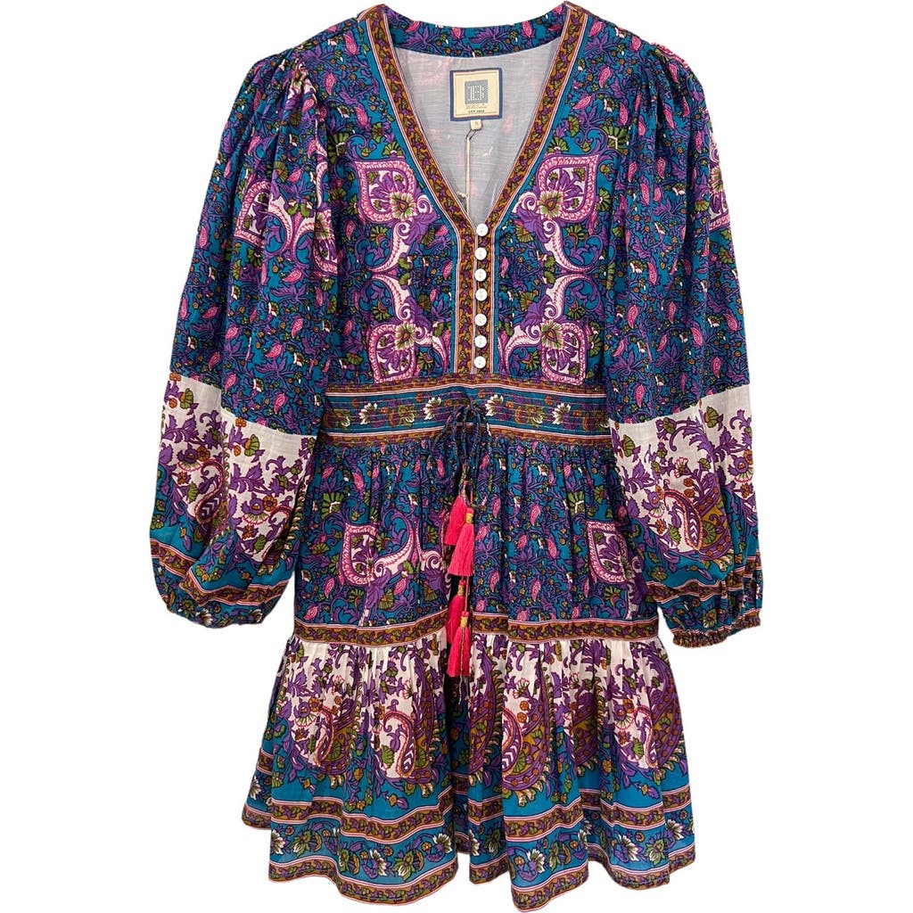 Alicia Bell Clover Cotton & Silk Voile Cover-up Minidress In Purple