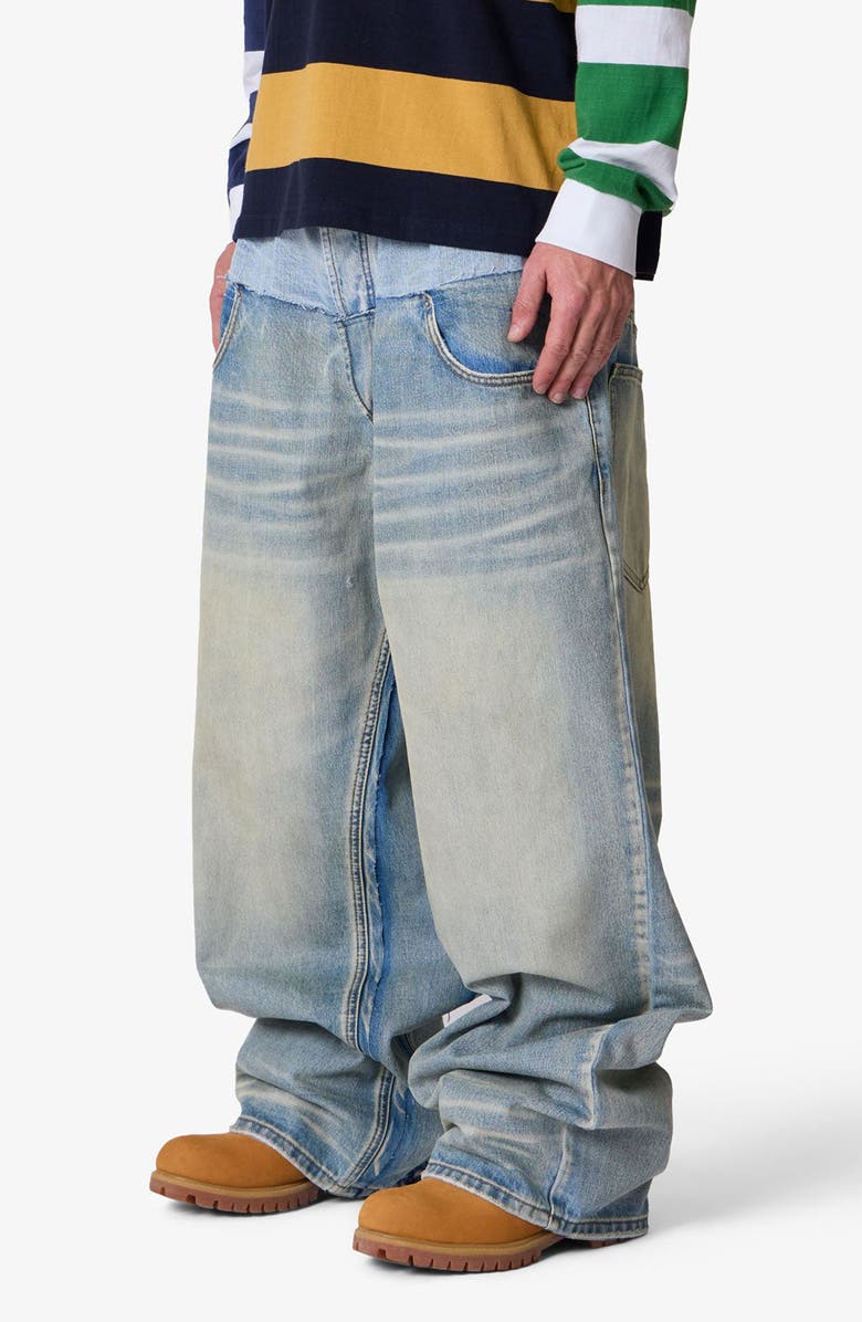mnml Mega Baggy Layered Denim Jeans, Alternate, color, 