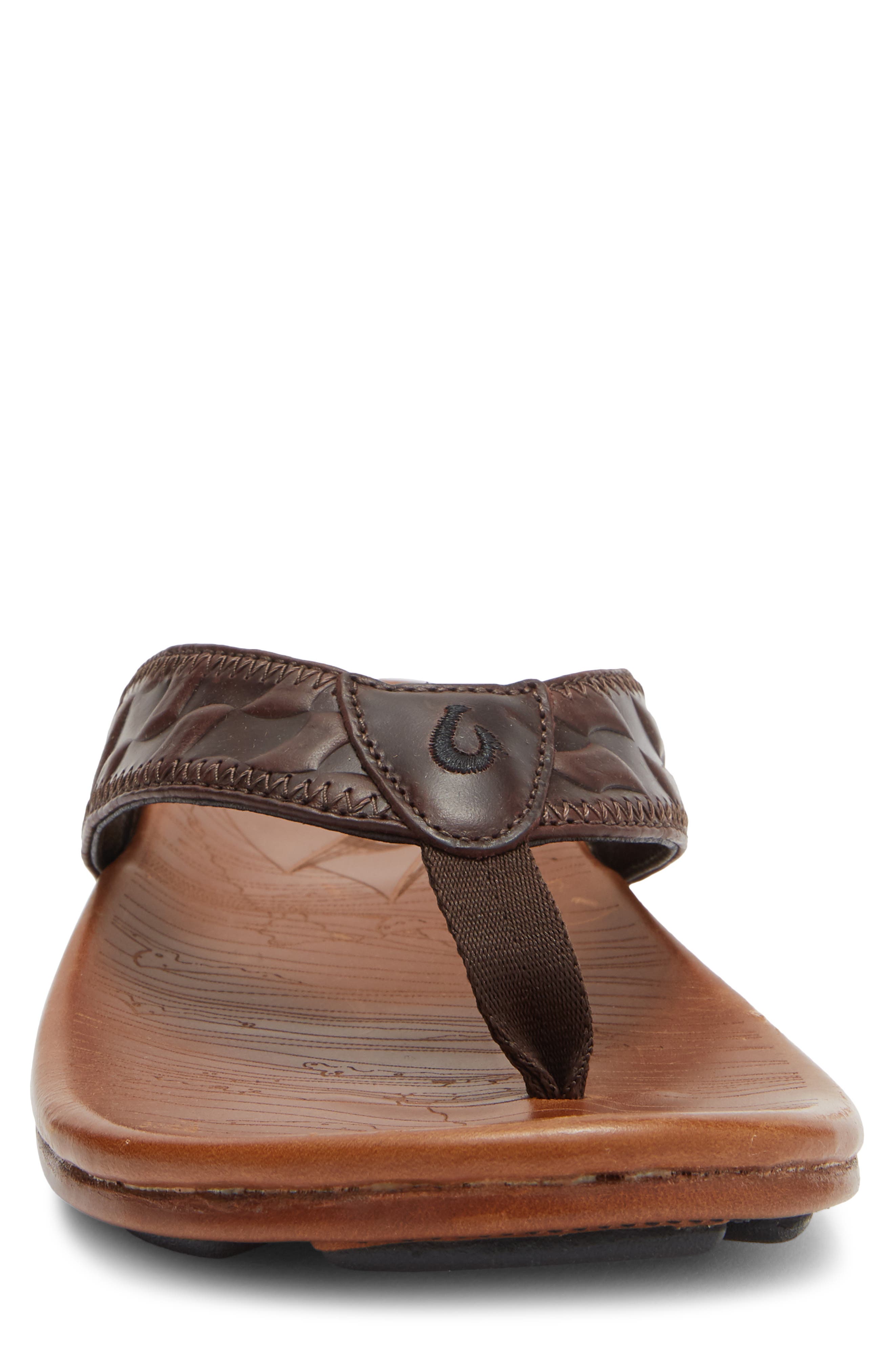 Hikianalia Flip Flop, Alternate, color, DARK JAVA / TAN