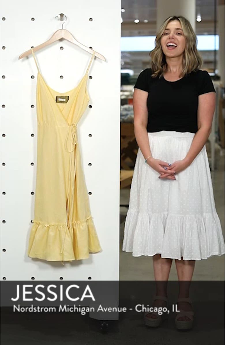 Fig Linen Wrap Dress, sales video thumbnail