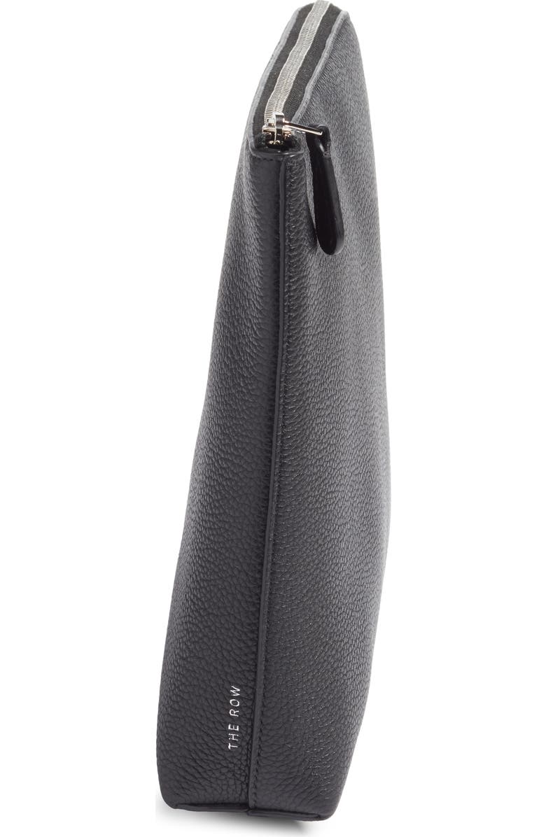 The Row Large Leather Zip Pouch, Alternate, color,
