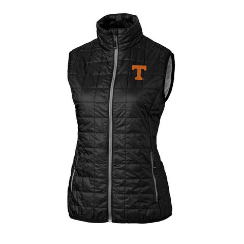 Women's Cutter & Buck Black Tennessee Volunteers Rainier PrimaLoft Eco Full-Zip Vest