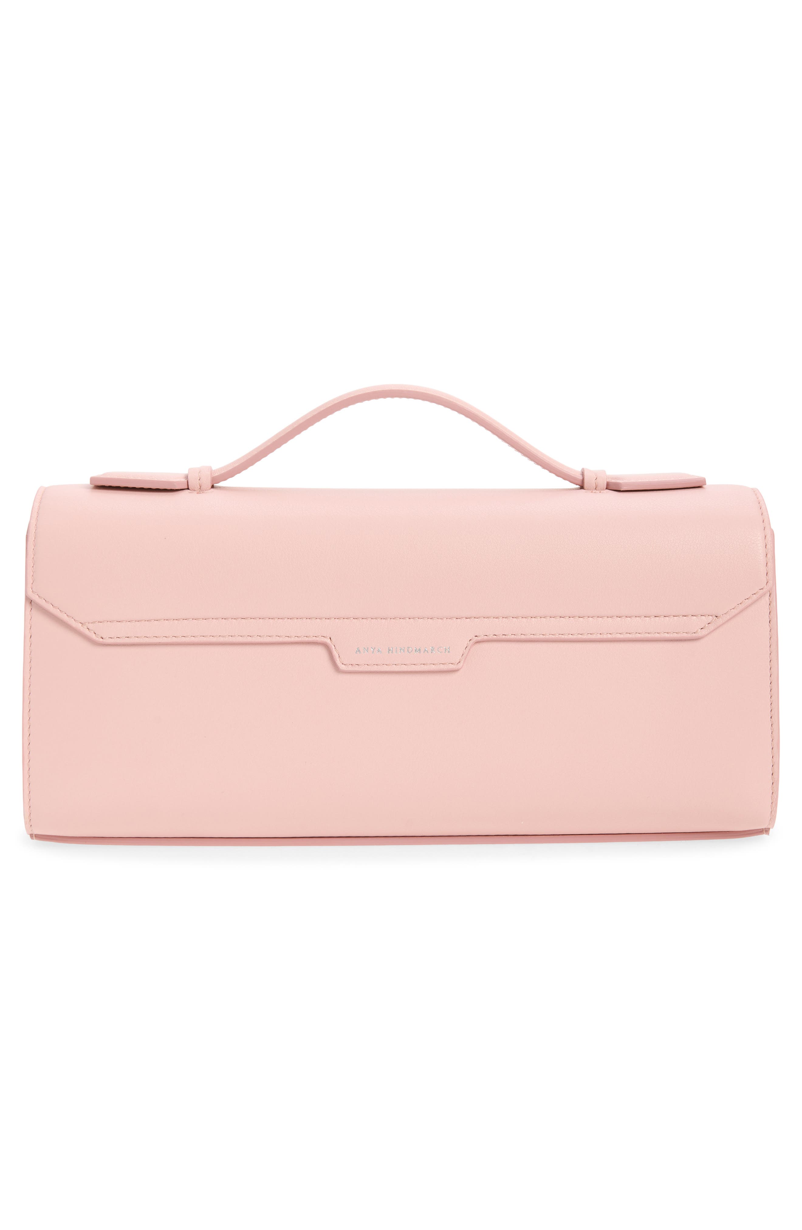 Mortimer Leather Clutch, Alternate, color, SHELL PINK