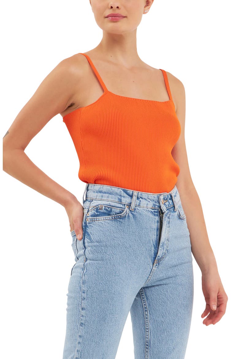 Classic Everyday Rib Tank, Alternate, color, ORANGE