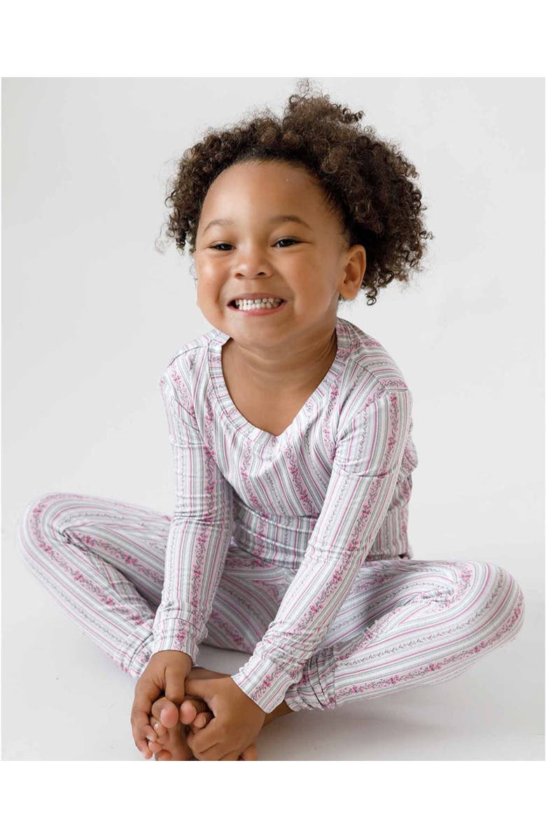 Lev Baby Victorian Floral Toddler Lounge, Main, color, Purple