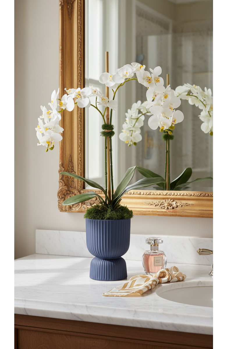 CocoBella Cruz RealTouch Pedestal Orchid, Alternate, color, Snow