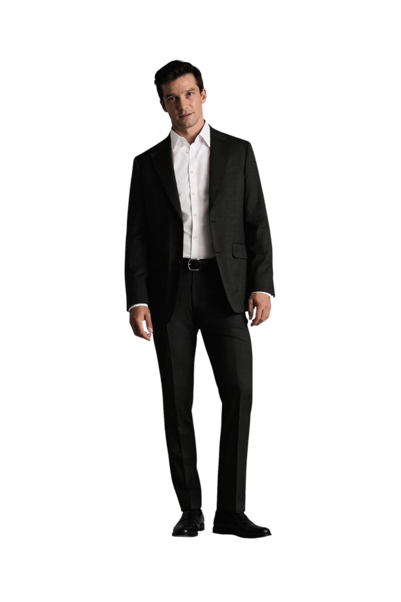 Puppytooth Slim Fit Italian Suit Trouser, Alternate, color, Forest Green