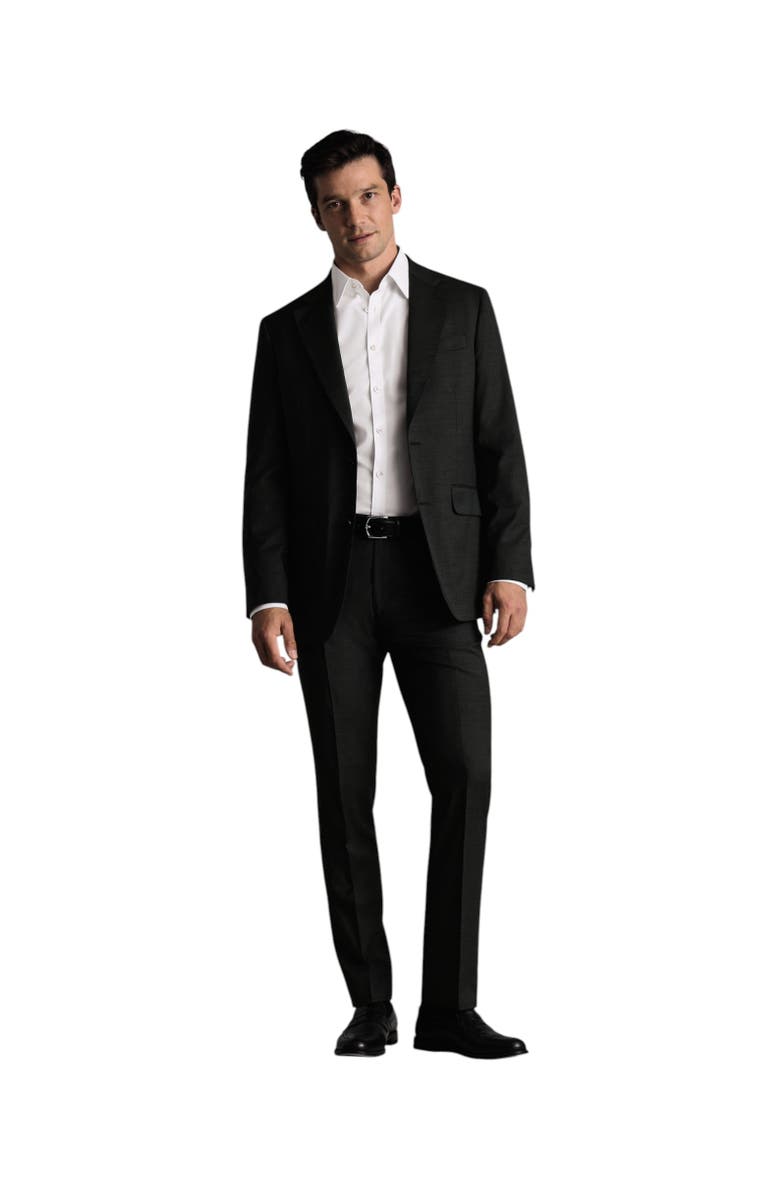 Charles Tyrwhitt Puppytooth Slim Fit Italian Suit Trouser, Alternate, color, Forest Green