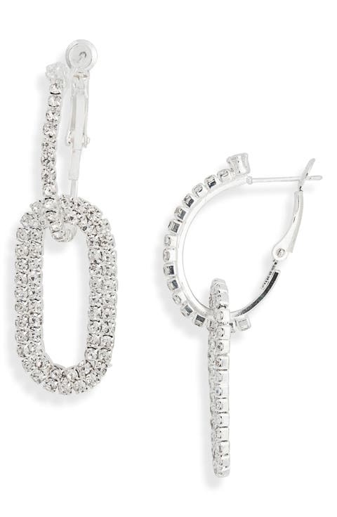 Pavé Link Drop Earrings