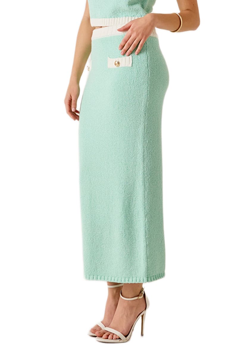 Knit Maxi Skirt, Alternate, color, MINT COMBO