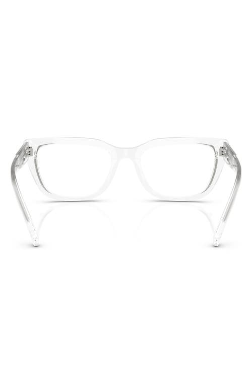 Diesel ® 52mm Rectangular Optical Glasses In Shiny Cristal/demo