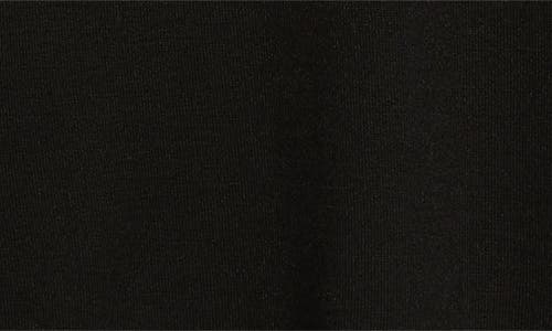Bobeau Edge Stitch Tunic Top In Black