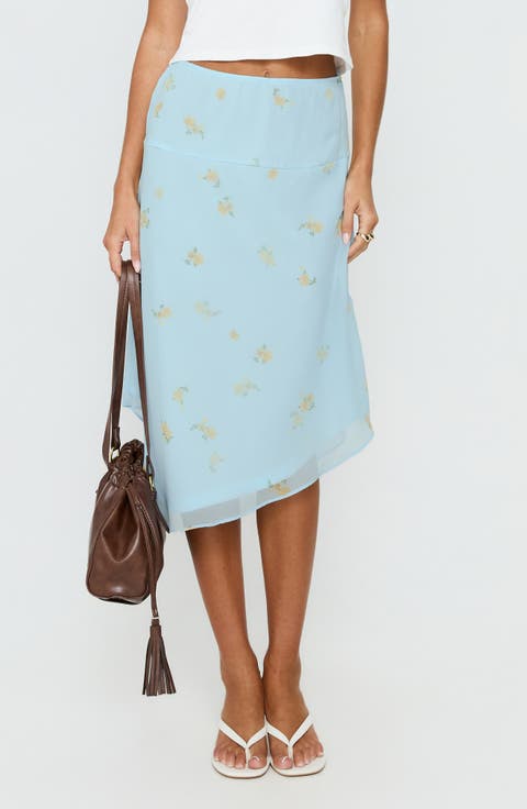 Daphene Asymmetrical Midi Skirt