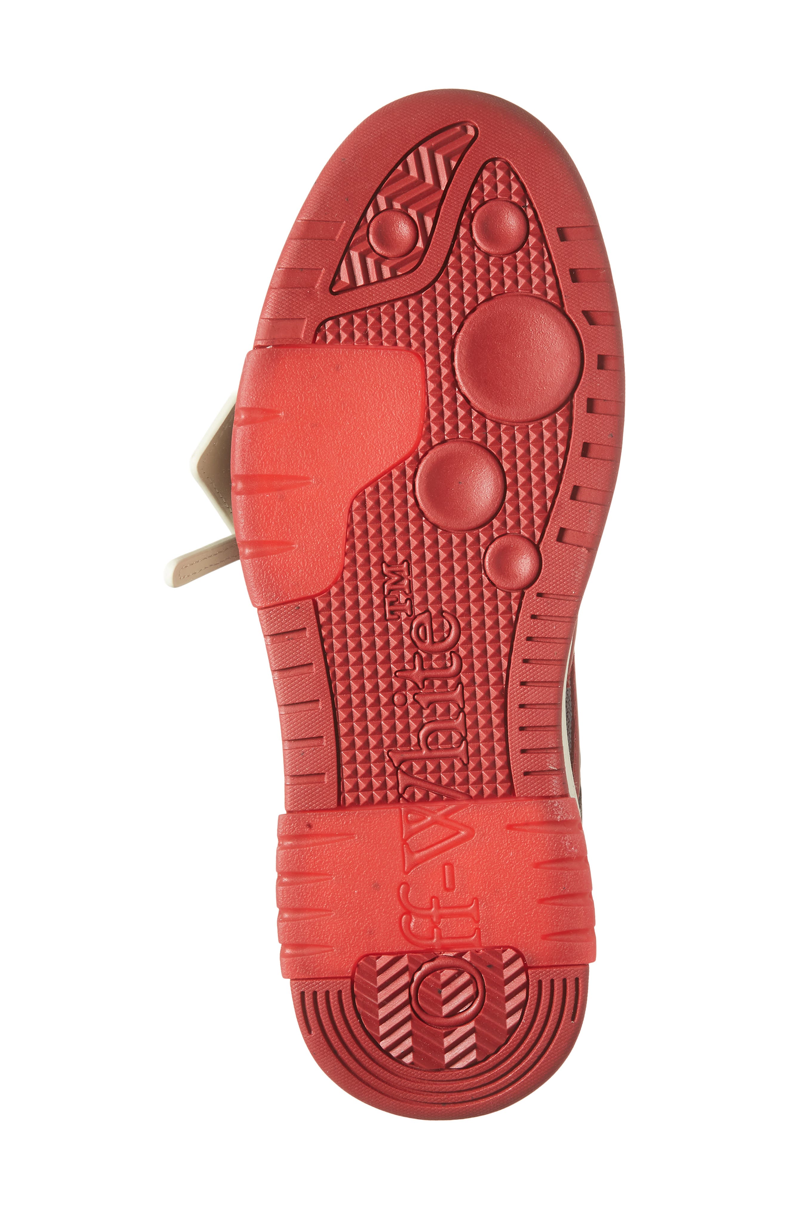 Off-White Slim Out of Office Sneaker, Alternate, color, Grey Melange - Coral Red