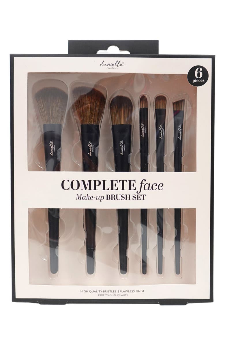 DANIELLE 6-Piece Makeup Brush Set, Main, color, Black