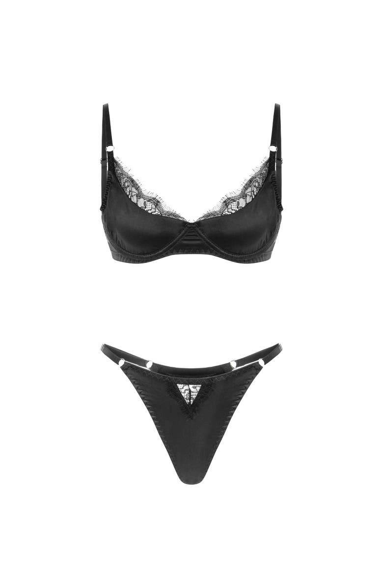 Mers Silk Wildy Panties, Alternate, color, Black