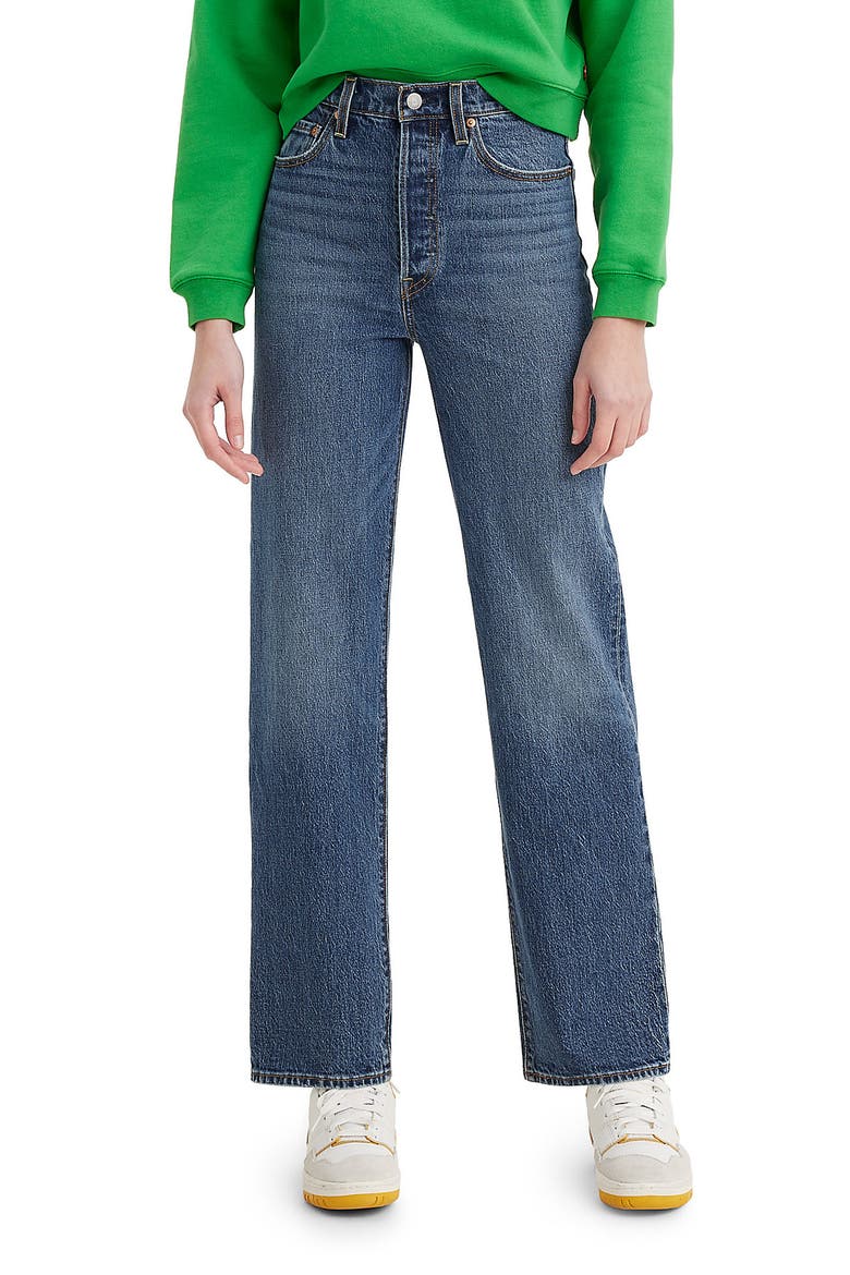 Ribcage High Waist Straight Leg Jeans, Main, color, VALLEY VIEW