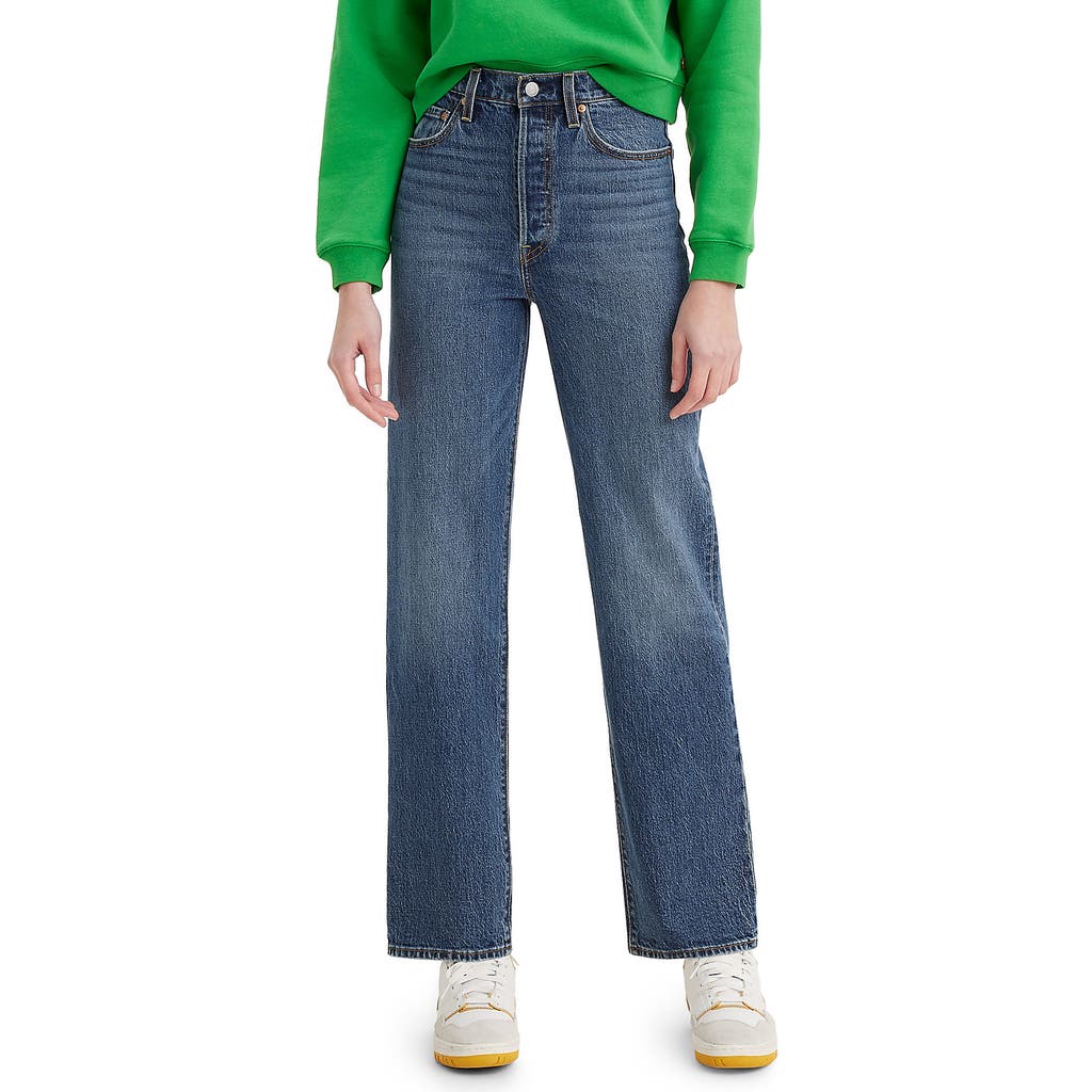 Levi's Ribcage High Waist Straight Leg Jeans In Green
