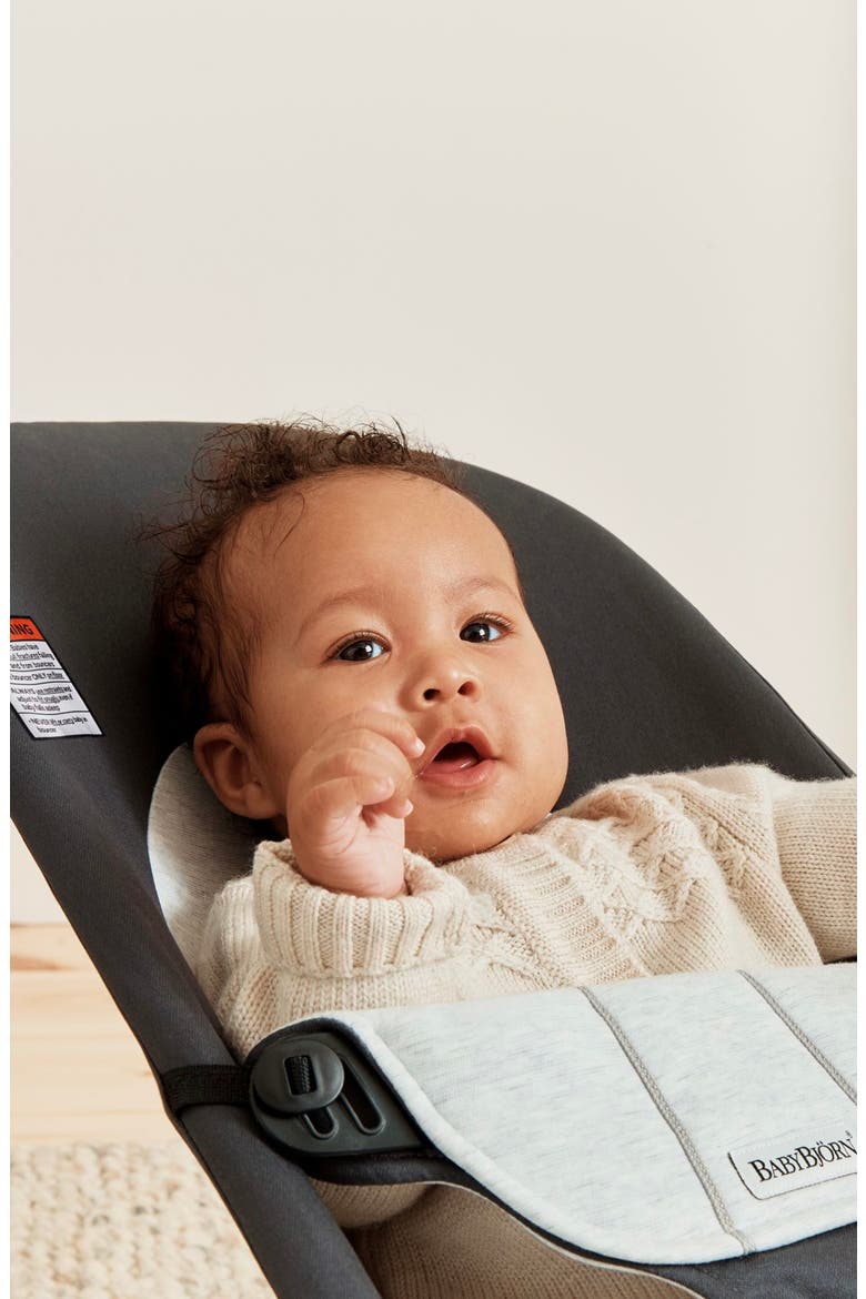 Bouncer Bliss Convertible Jersey Baby Bouncer, Alternate, color, DARK GREY