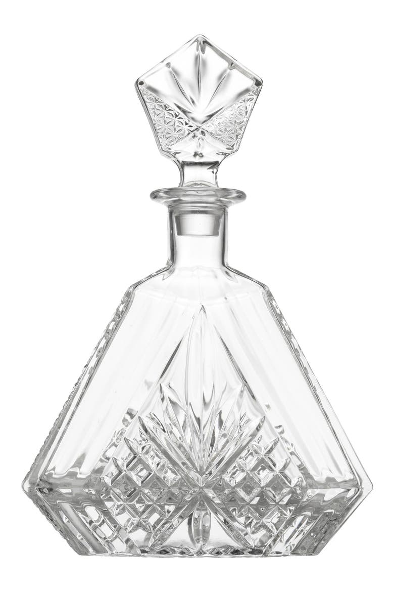 Admiral Crystal Irish Cut Whiskey Decanter, Main, color, CLEAR