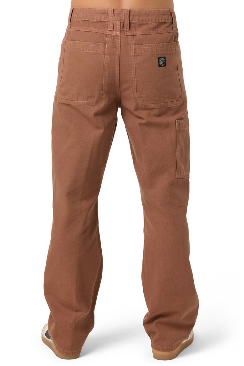 OG Double Knee Cotton Canvas Carpenter Pants, Alternate, color, CAROB BROWN