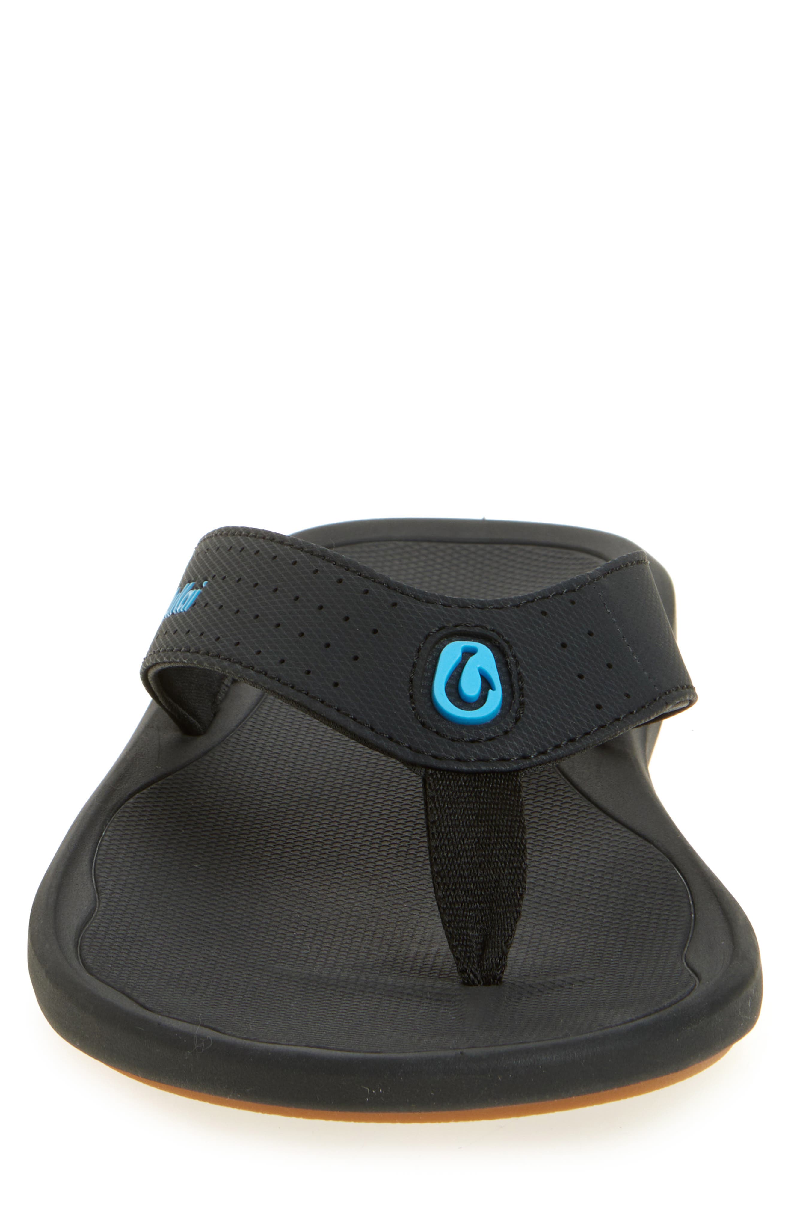 OluKai Ki Flip Flop, Alternate, color, Lava Rock / Bold Blue