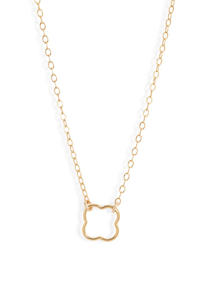 Clover Pendant Necklace, Main, color, GOLD