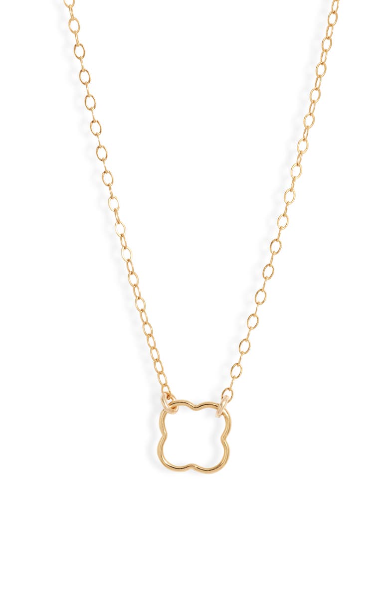 Set & Stones Clover Pendant Necklace, Main, color,