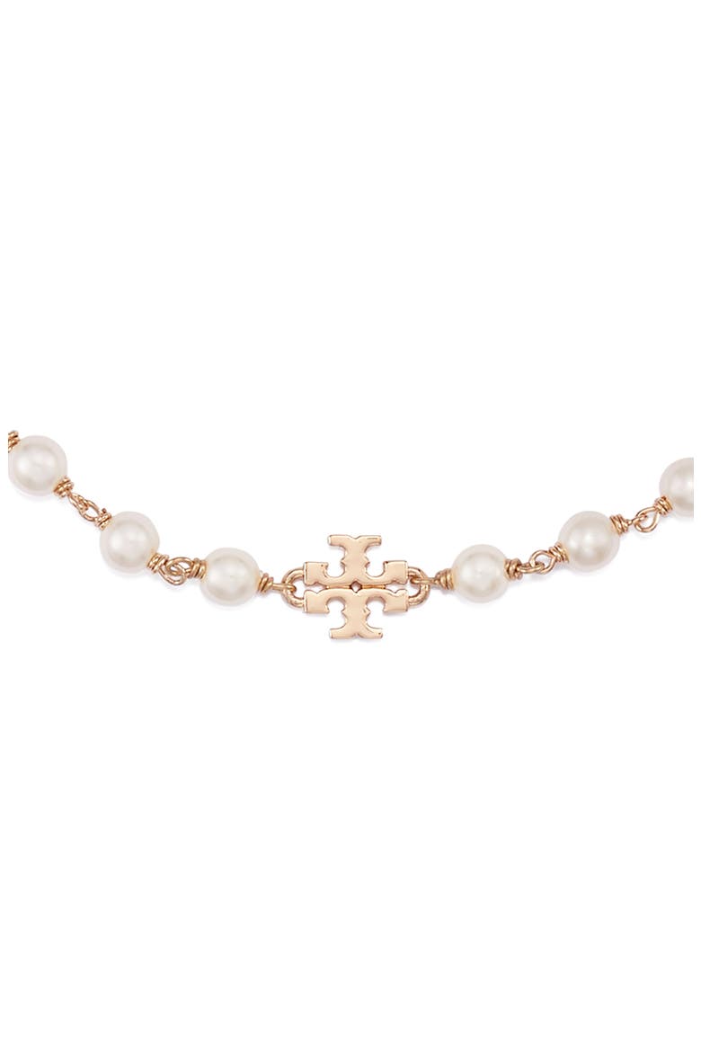 Moondance Faux Pearl Bracelet, Alternate, color, TORY GOLD / CREAM