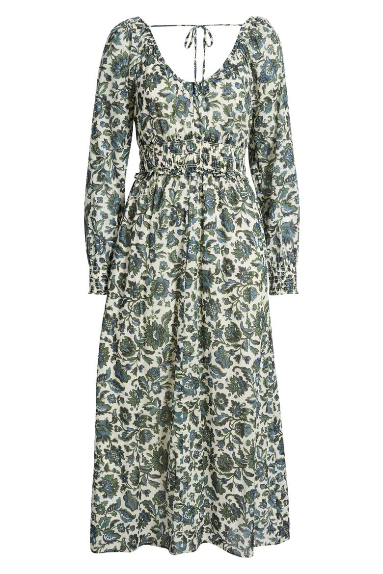 Eugenia Nap Midi Dress, Alternate, color, AUTUMN FLORAL BLOCK