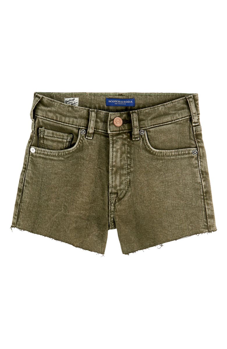 Scotch & Soda Kids' Ray Relaxed Denim Shorts, Main, color, Washed Military