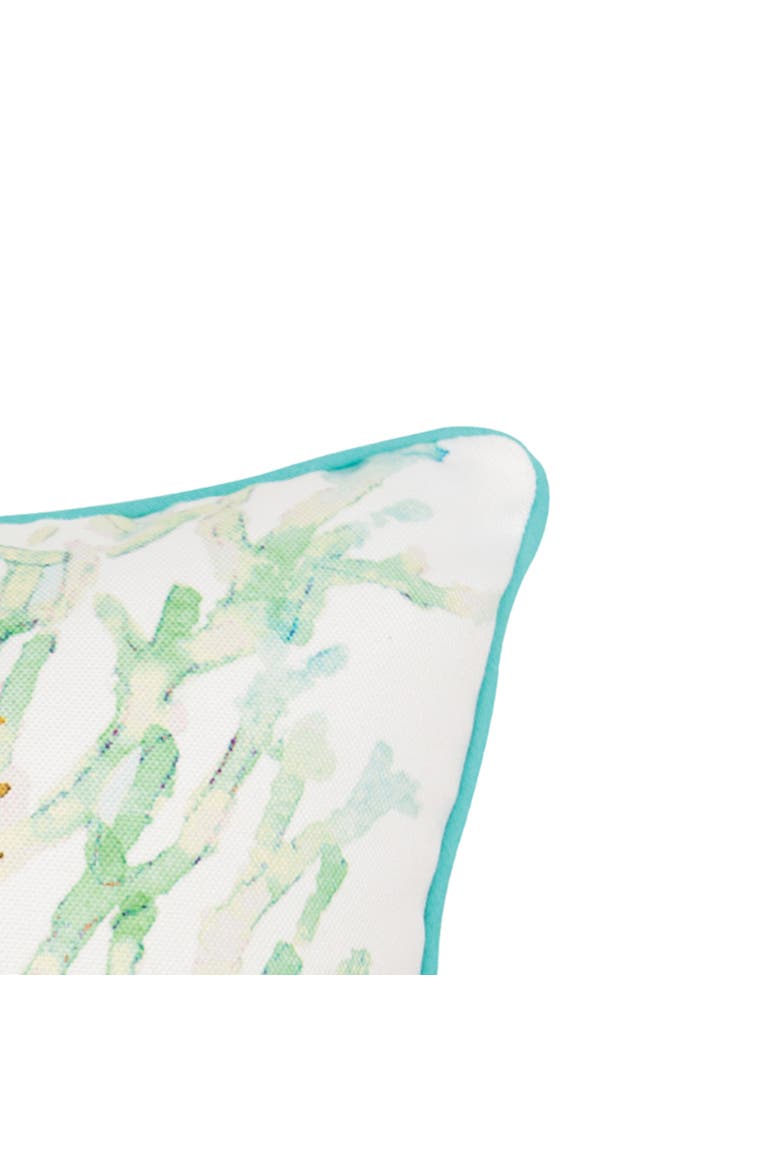 Colorful Seahorse Printed Throw Pillow, Alternate, color, Orange