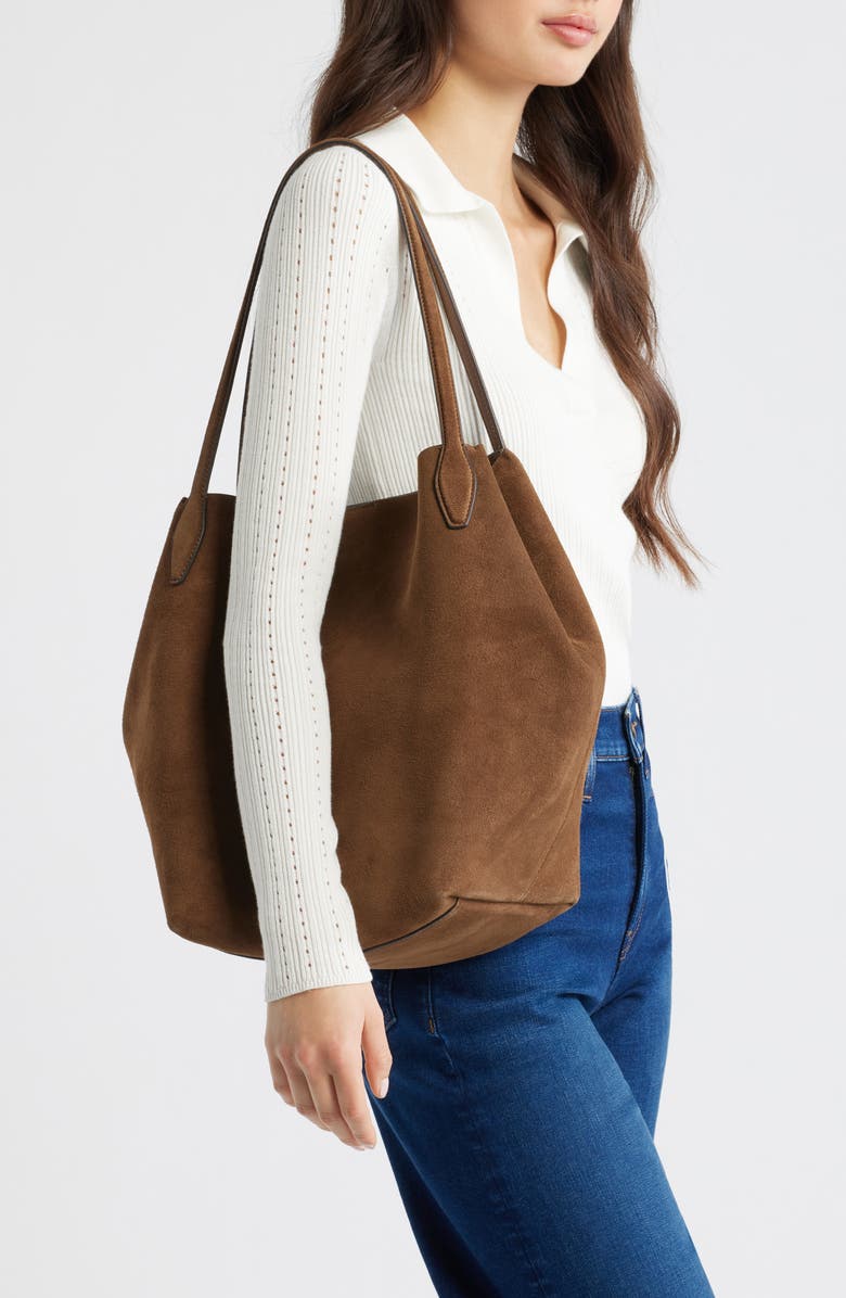 Madewell The Shopper Tote in Soft Grain Suede, Alternate, color,