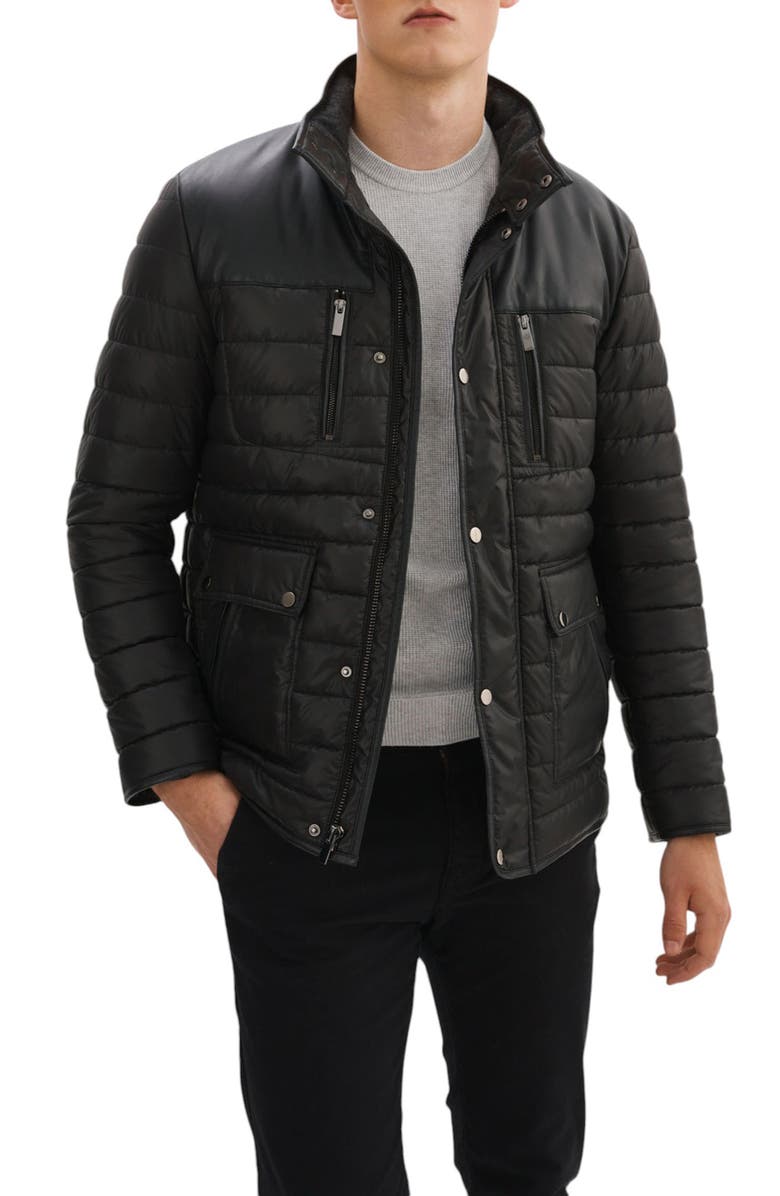 REGENCY Leather Trim Channel Quilt Jacket, Alternate, color, 