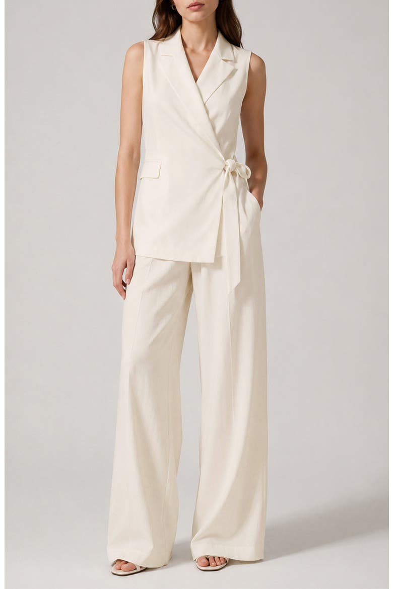 Veronica Sleeveless Blazer, Alternate, color, IVORY