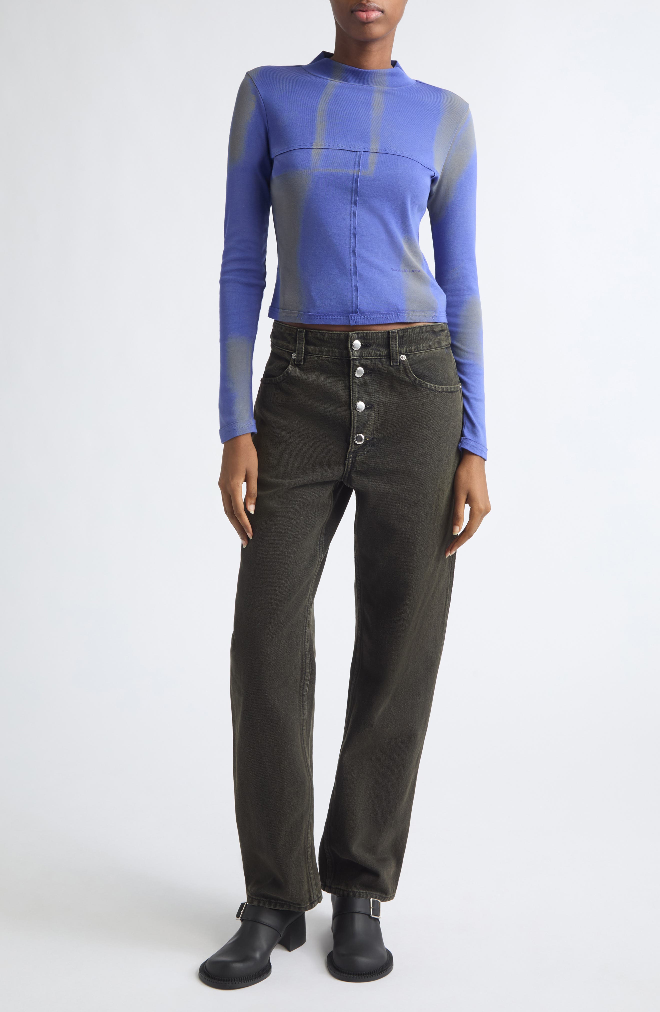 Eckhaus Latta Shadow Double Waist Straight Leg Jeans (Women) | Nordstrom
