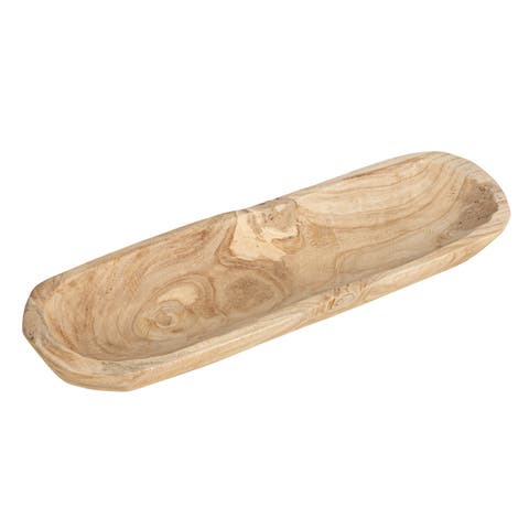 Paulownia Wood Oval Bowl