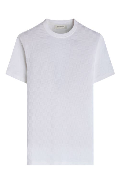 Bugatchi Geo Textured Cotton T-shirt In White