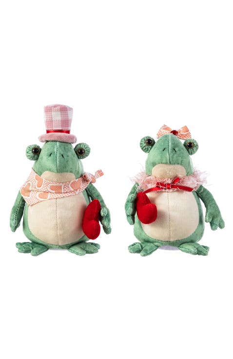 Set of 2 Valentine's Frog Couple Figurine