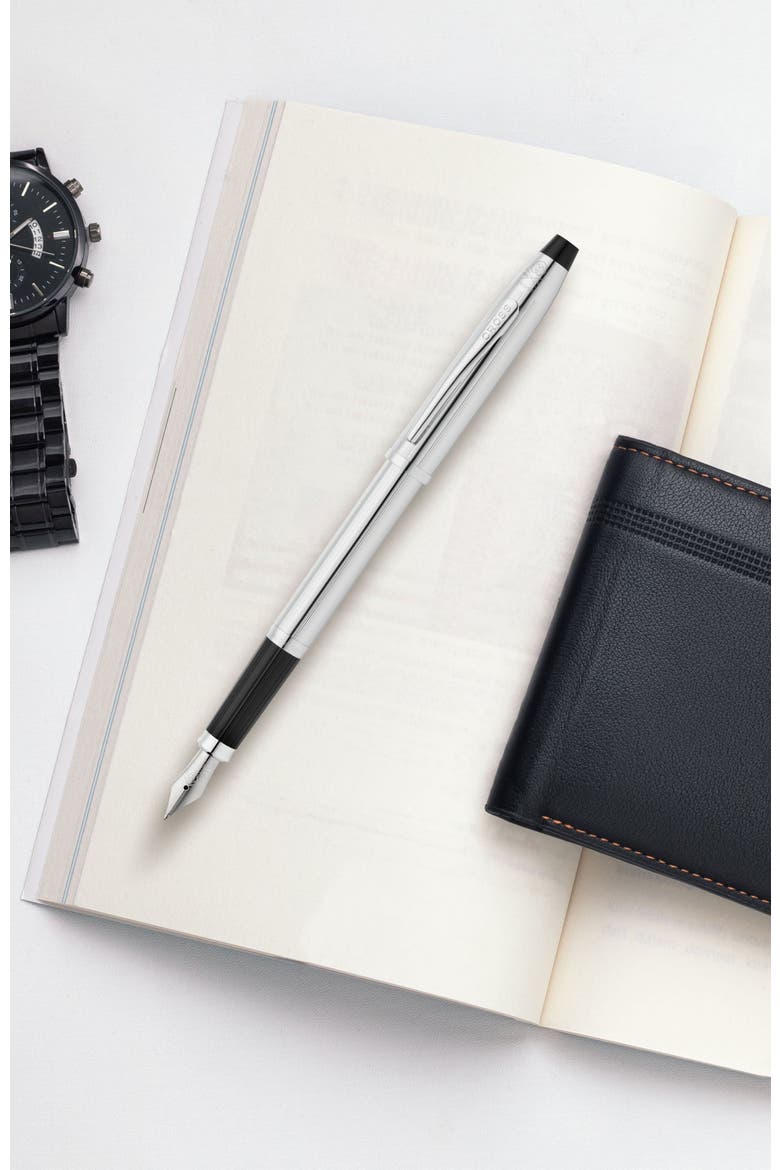 Century II Fine Nib Fountain Pen, Alternate, color, Chrome