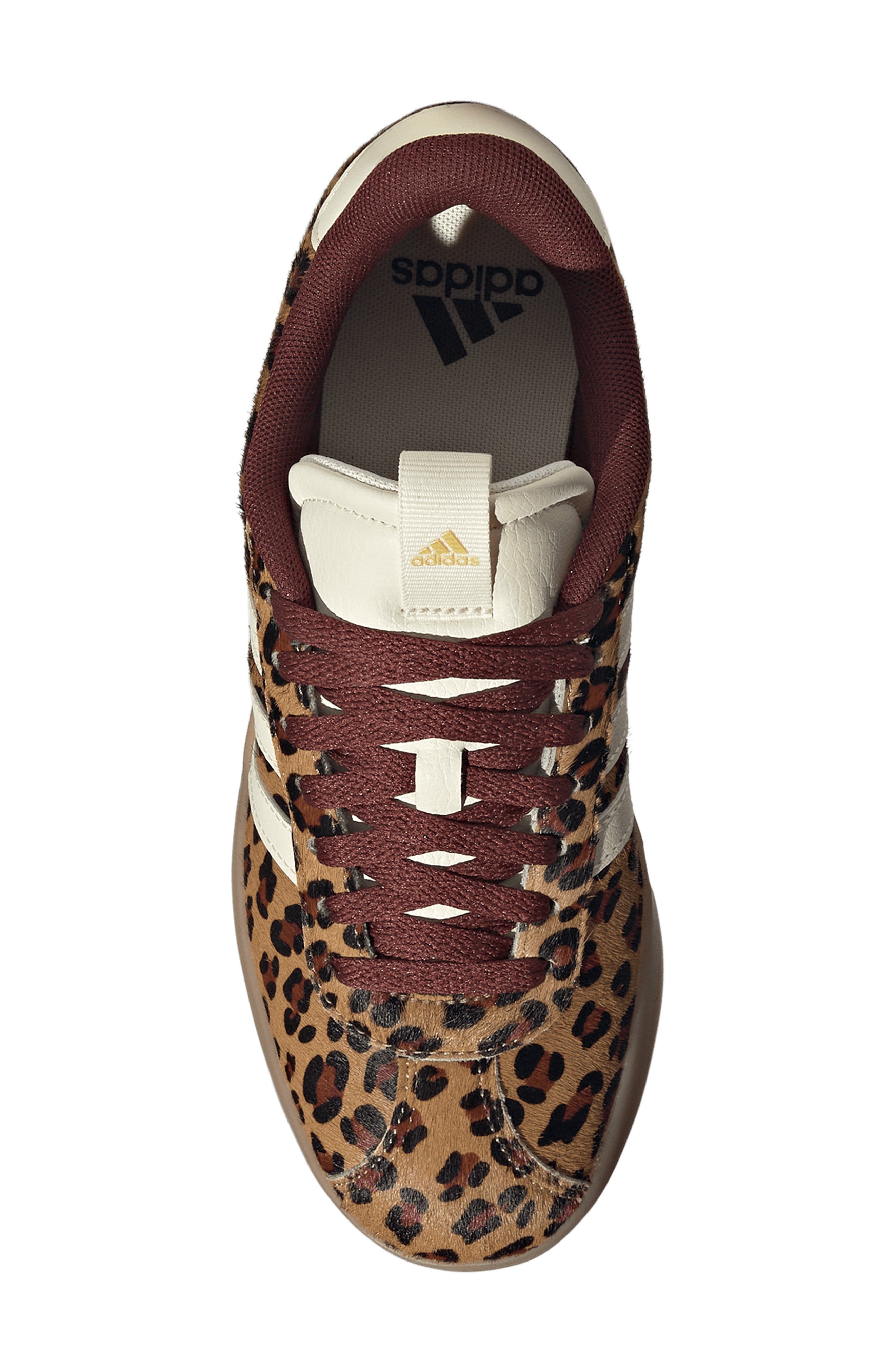 adidas VL Court 3.0 Genuine Calf Hair Sneaker, Alternate, color, Cream White/ Mesa/ Fox Brown