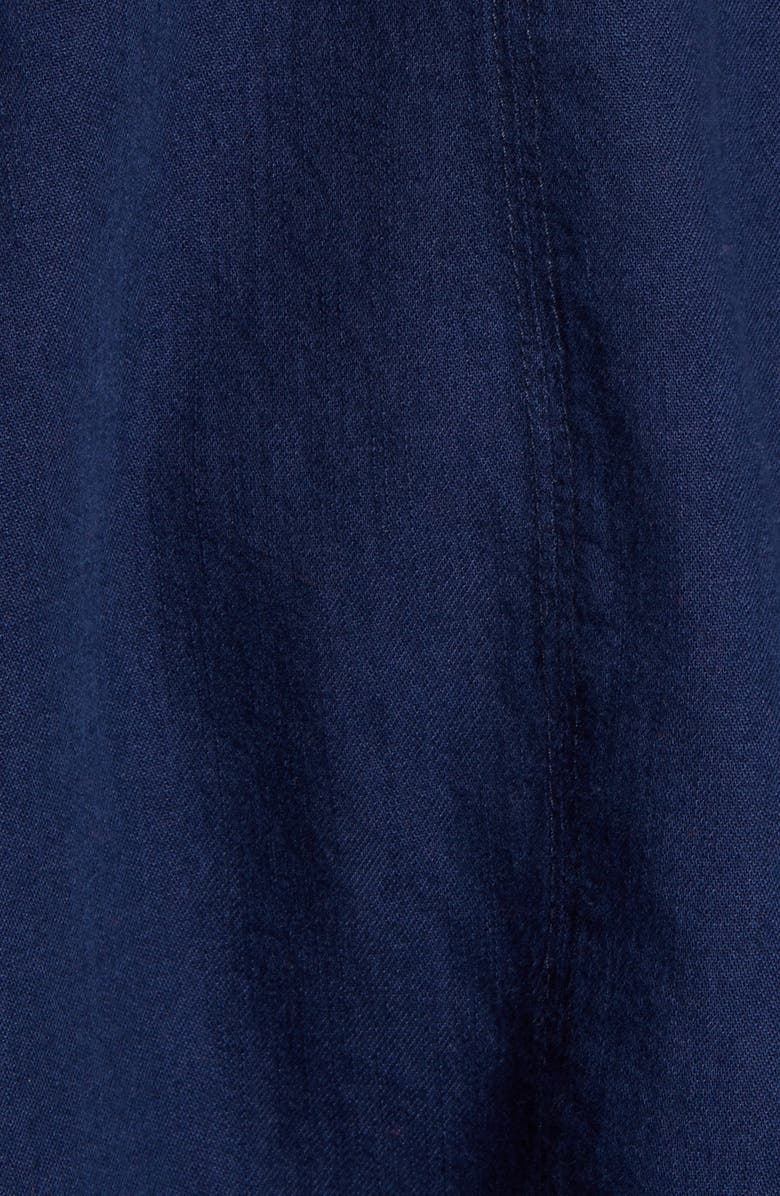 Free People Alpine Denim Tie Neck Top, Alternate, color,