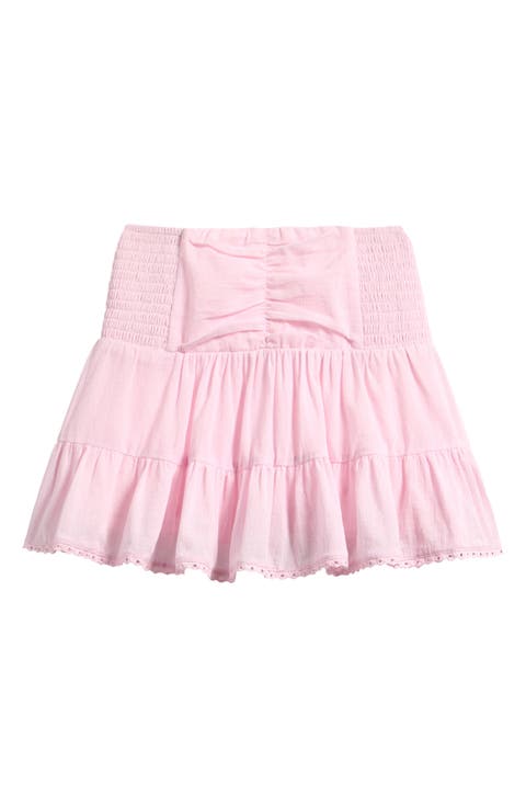 Kids' Smocked Waist Cotton Peasant Skirt (Big Kid)