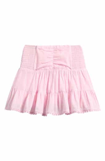 Kids' Smocked Waist Cotton Peasant Skirt