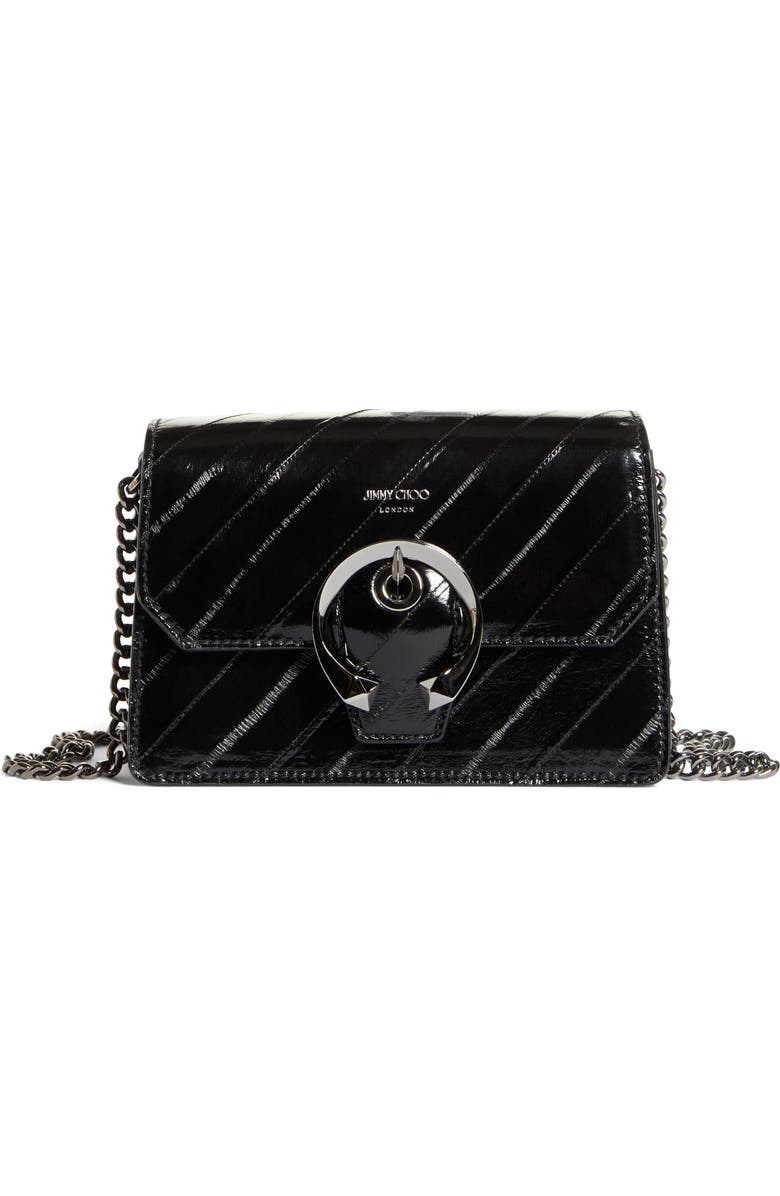 Jimmy Choo Madeline Stripe Eel Skin Crossbody Bag, Main, color,