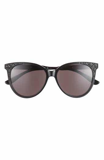 Bottega Veneta 55mm Diamond Quilt Round Sunglasses