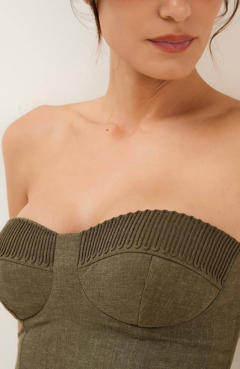 ViX Paula Hermanny Mallorca Strapless Minidress, Alternate, color, Green