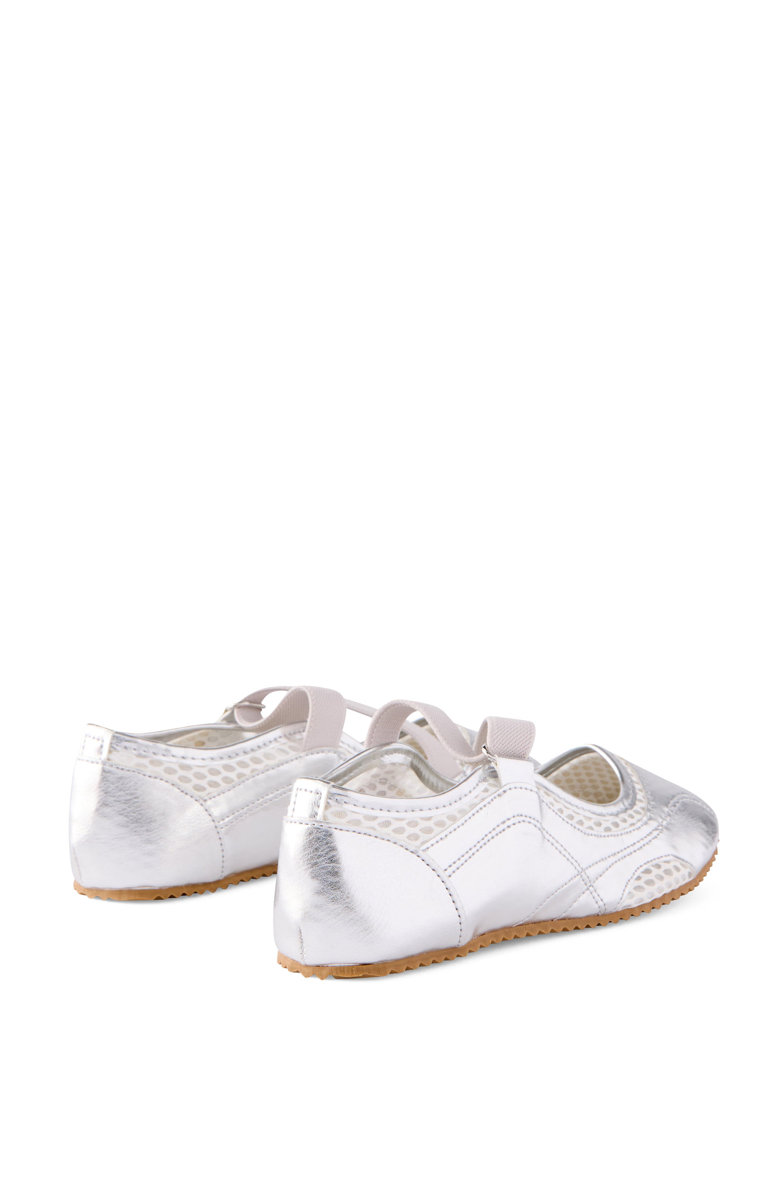 Kid's Spencer Sporty Flats, Alternate, color, Silvery