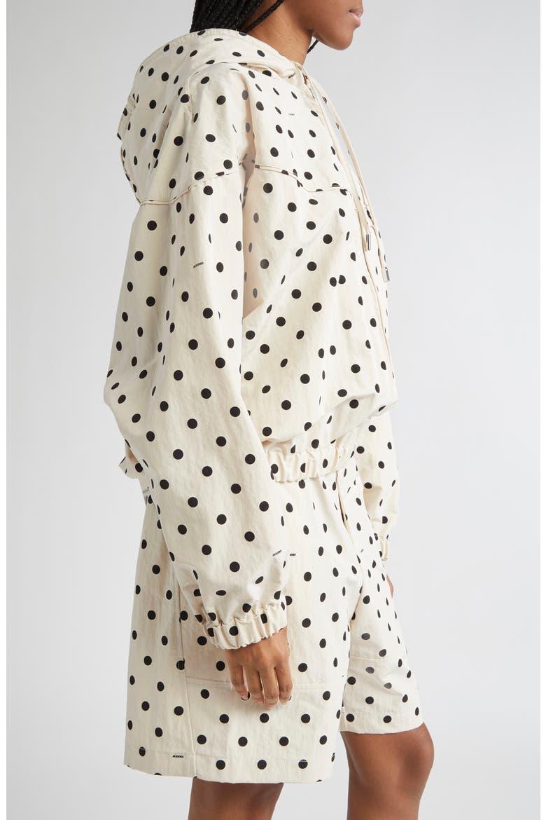 The Bateau Polka Dot Windbreaker, Alternate, color, PRINT DOTS LOGO OFF-WHITE